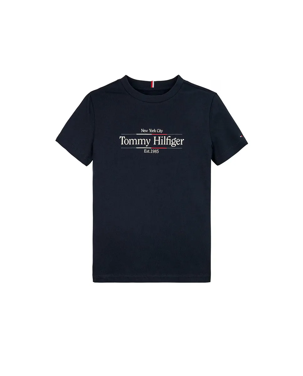 

Футболка для мальчика с короткими рукавами и круглым вырезом Tommy Hilfiger, синий