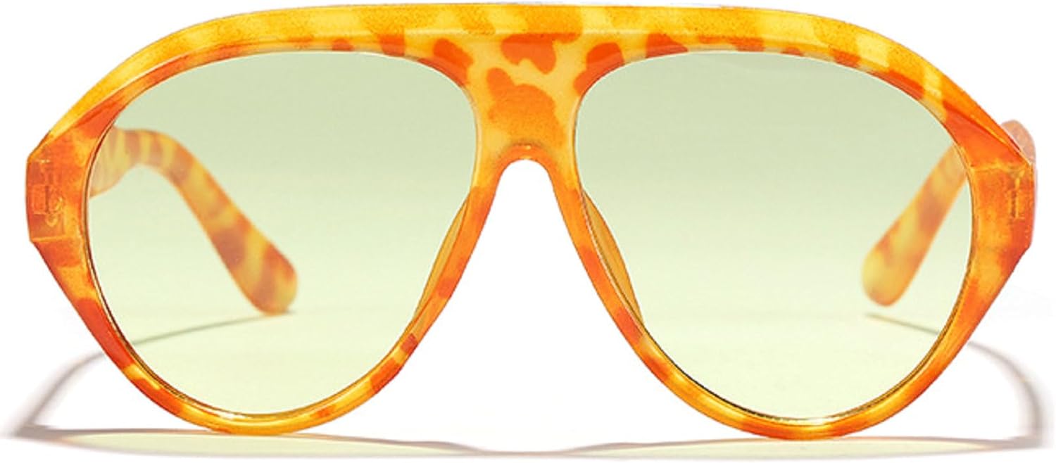 

Роскошные солнцезащитные очки-пилот большого размера для женщин, популярные зеленые и желтые панк-очки, мужские солнцезащитные очки в крупной оправе, трендовые очки с защитой от УФ-излучения UV400 mincl, Yellow