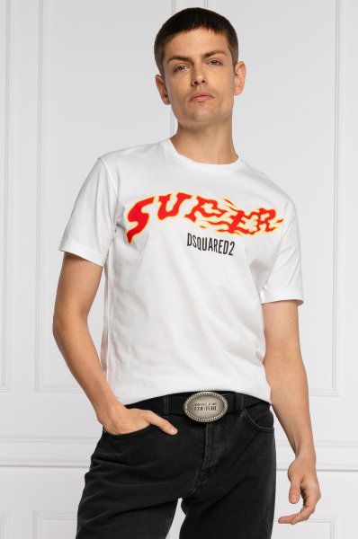 

Белая хлопковая мужская футболка Dsquared2