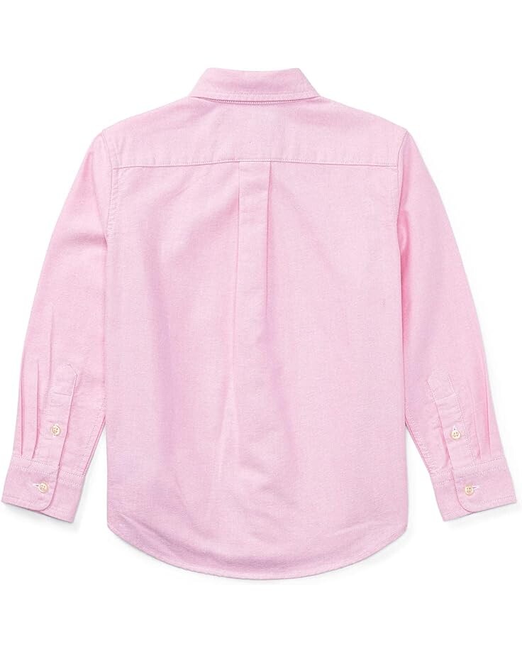 Рубашка Polo Ralph Lauren Kids Cotton Oxford Sport Shirt, цвет New Rose — фото 2