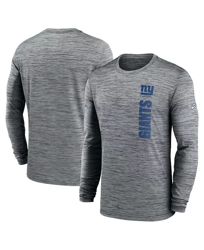 

Мужская серая футболка New York Giants 2024 Sideline Velocity Performance с длинным рукавом Nike