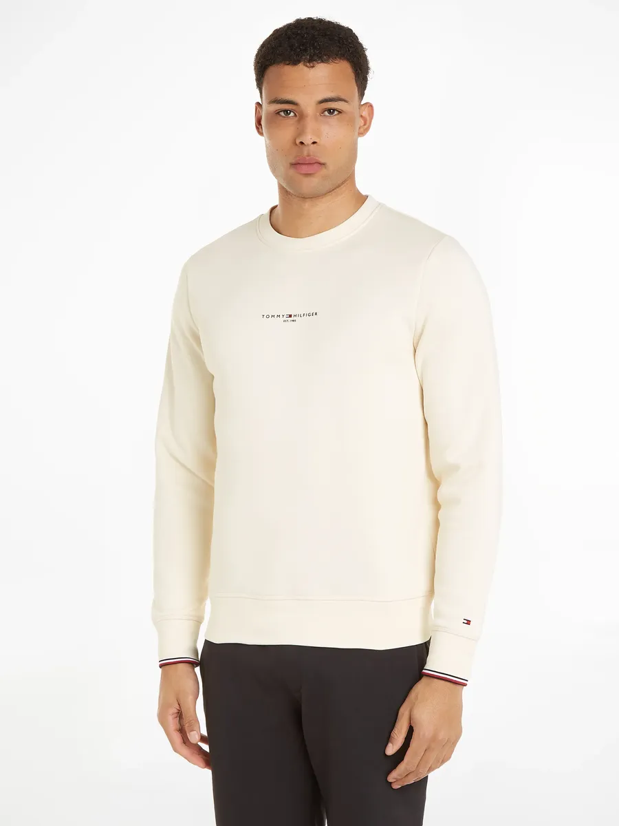 

Толстовка Tommy Hilfiger "TOMMY LOGO TIPPED CREWNECK", цвет Calico