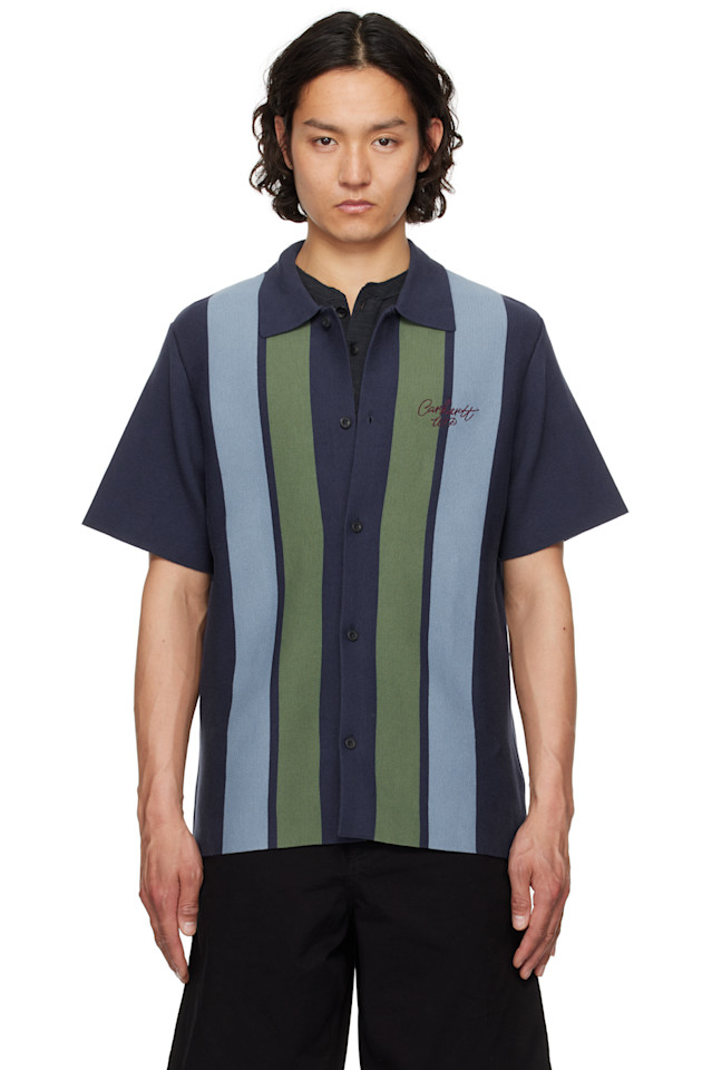 

S/S футболка из трикотажа memory Carhartt Work In Progress, цвет percy strip ink