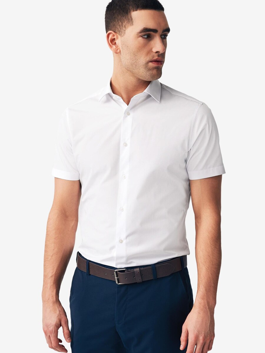 

Рубашка Slim Fit на пуговицах Next, белый