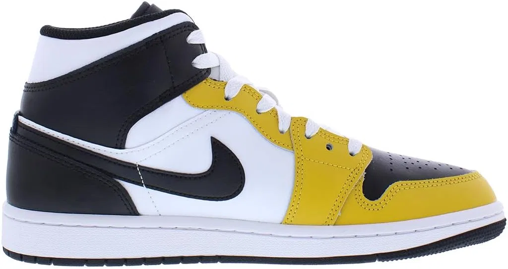 Мужские кроссовки Nike Air Jordan 1 Mid, Yellow Ochre/White/Yellow — фото 3