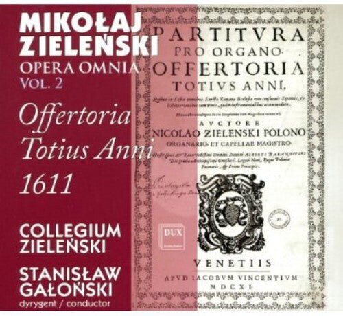 

CD диск Zielinski / Galonski / Kowalska: Opera Omnia 2: Offertoria