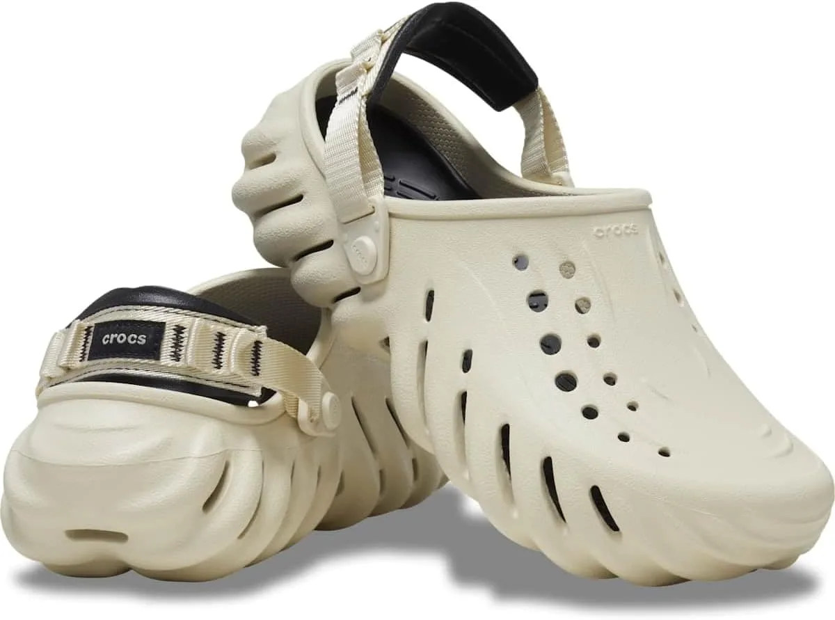 Сабо Crocs Unisex Echo Clogs Wooden Shoes, белый — фото 3