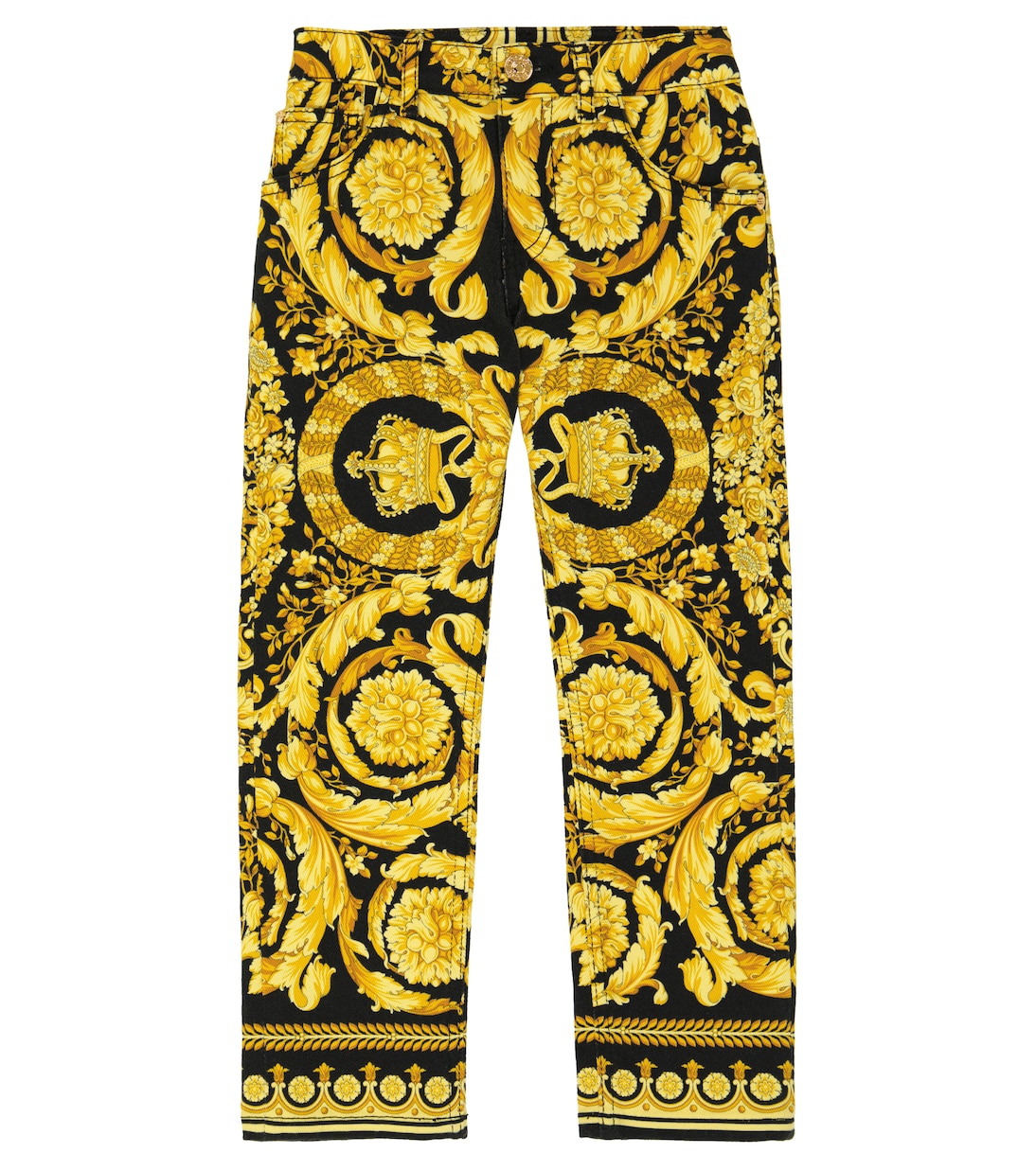 

Джинсы Barocco из хлопковой смеси Versace Kids, Nero+Oro