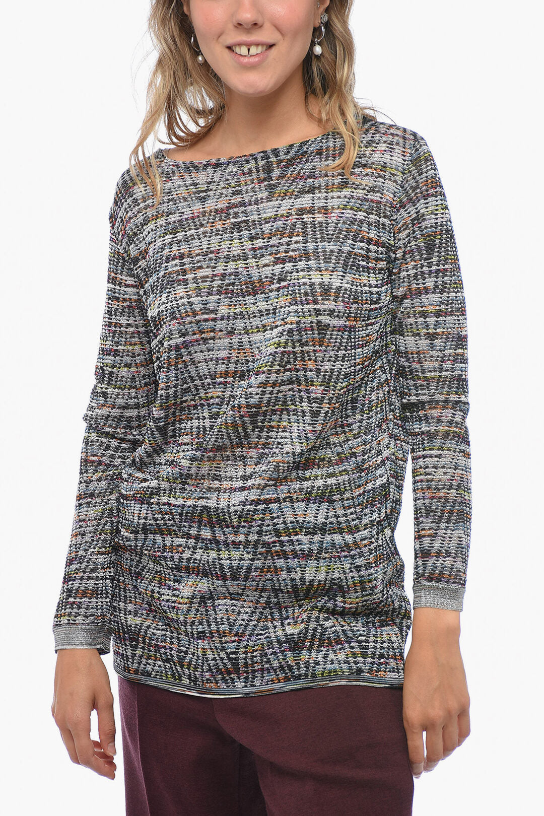 

Джемпер Missoni с круглым вырезом и эластичной тканью, с люрексом по краям, цвет multi