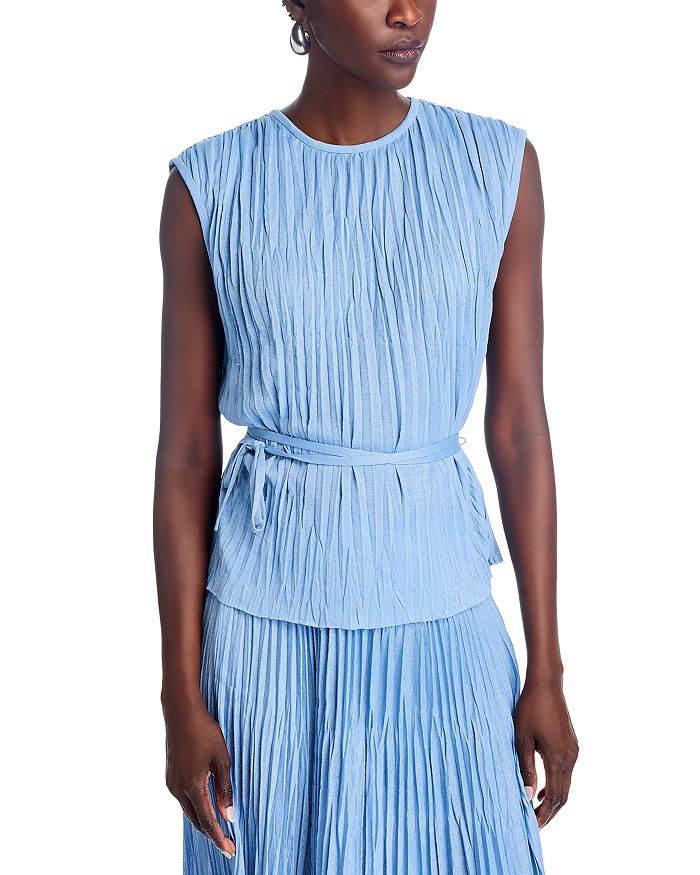 

Плиссированный топ Lyra Proenza Schouler White Label, синий