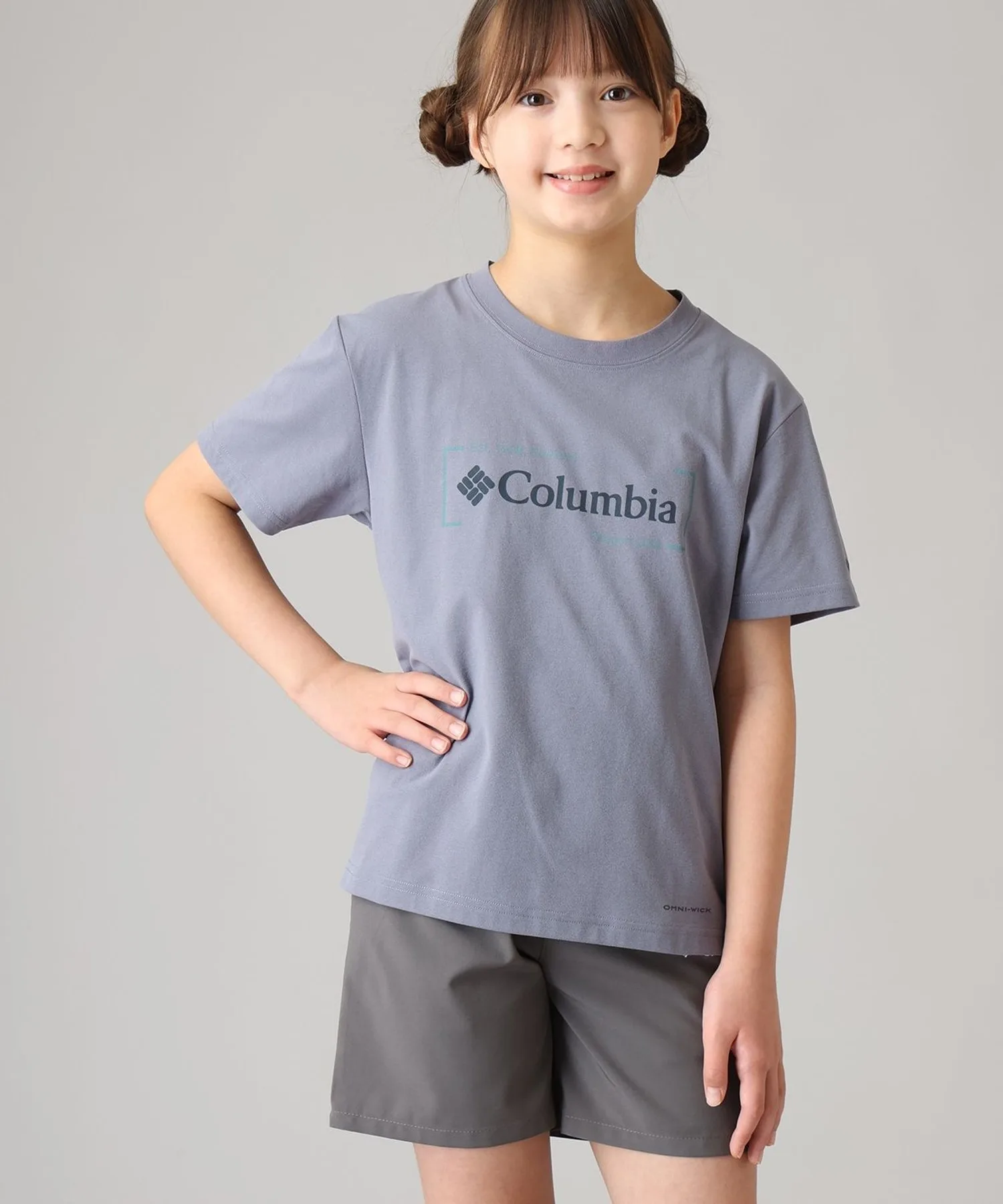 Детская футболка с принтом Columbia Time to Trail Graphic SS Tee фиолетовая