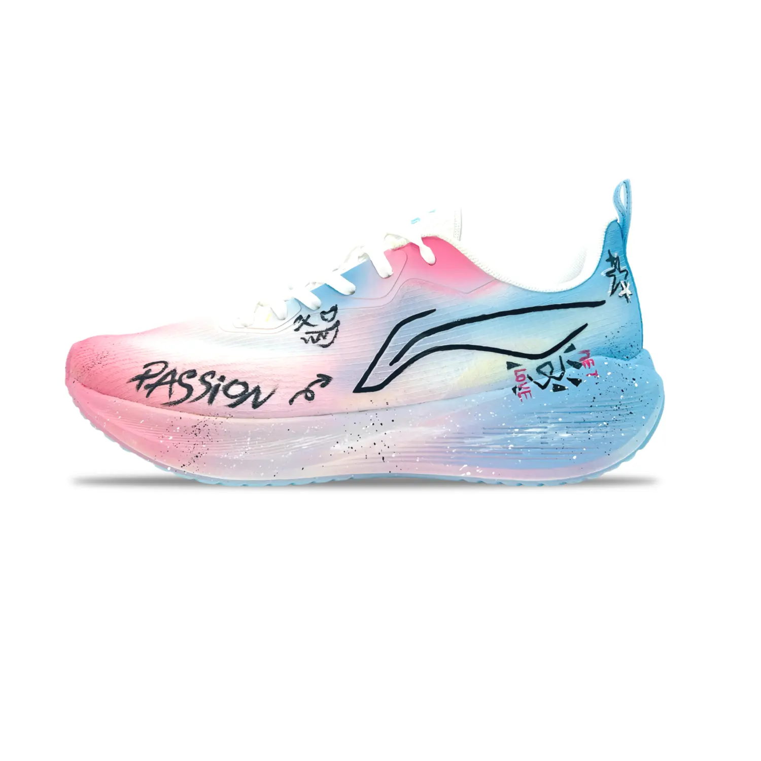 

Кроссовки для бега Wuyue мужские с низким верхом LINING, Blue Pink