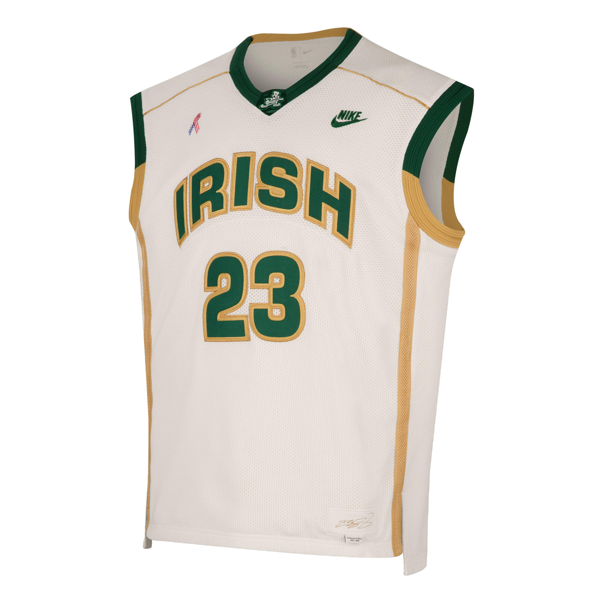 

Джерси Nike Леброна Джеймса из резервной коллекции, цвет «Sail Gorge Green Club Gold»