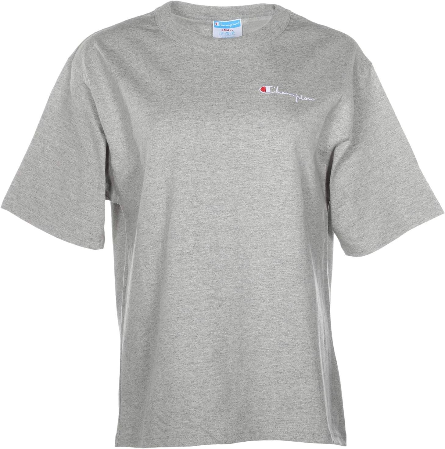 

Футболка Champion The Boyfriend Tee - Left Script, цвет Oxford Gray