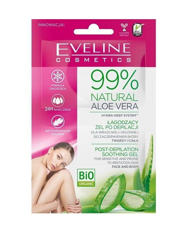 

Eveline 99% Natural Aloe Vera гель после депиляции, 10 ml