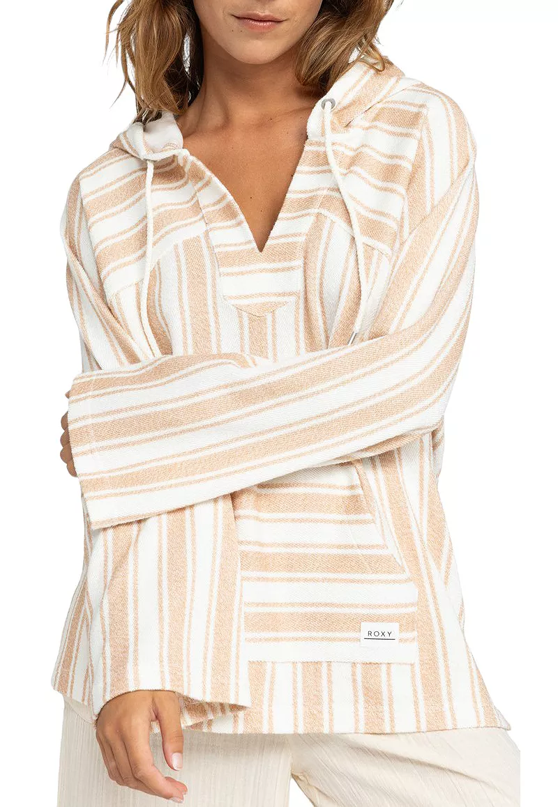 

Женское пончо Roxy Wild and Free, цвет Camel Sandy Stripe