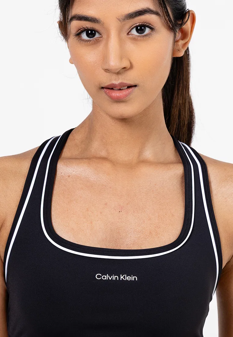 Спортивный бюстгальтер, средняя поддержка, Calvin Klein Sport, черный — фото 3
