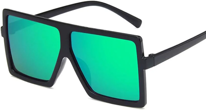 

Солнцезащитные очки Shiratori унисекс, модные, ярко-черные, серые, для отдыха, квадратные, неполяризованные, с защитой от УФ-излучения UV400, Bright Black Green