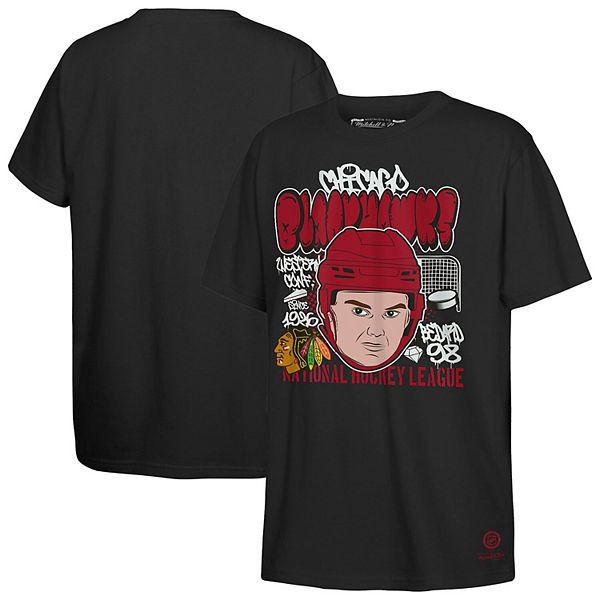 

Футболка с карикатурой Connor Bedard в черном цвете Chicago Blackhawks Mitchell & Ness