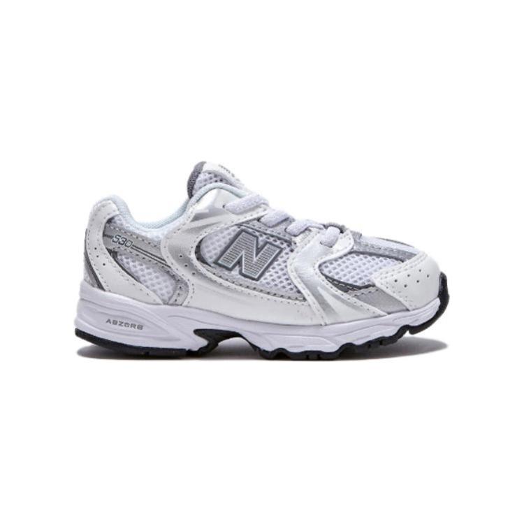 Низкие кроссовки New Balance 530 в корейском стиле для малышей, серебряный — фото 2