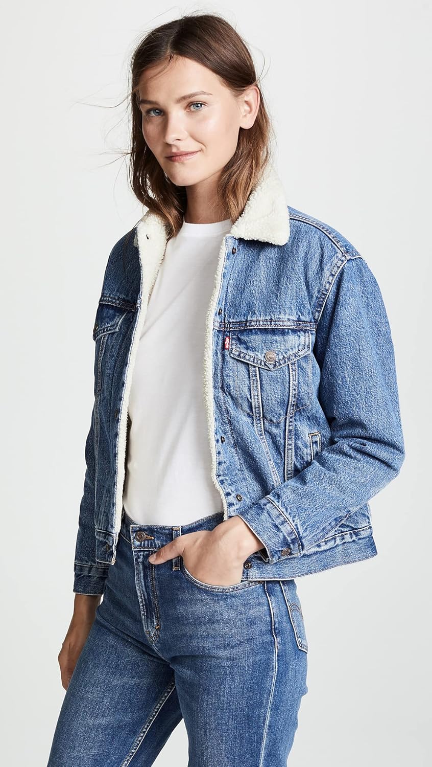 Levi's Женская утепленная куртка в стиле экс-бойфренд из шерпы, Addicted to Love — фото 2