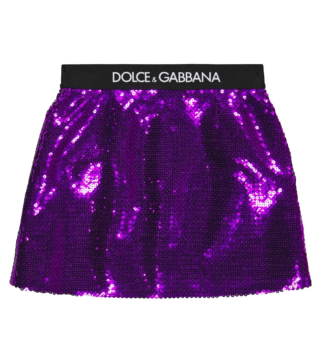 

Юбка с пайетками и логотипом Dolce&Gabbana, белый