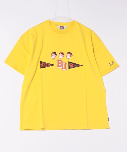 

Футболка с принтом, антибактериальная, дезодорирующая, из переработанного хлопка BEN DAVIS, желтый