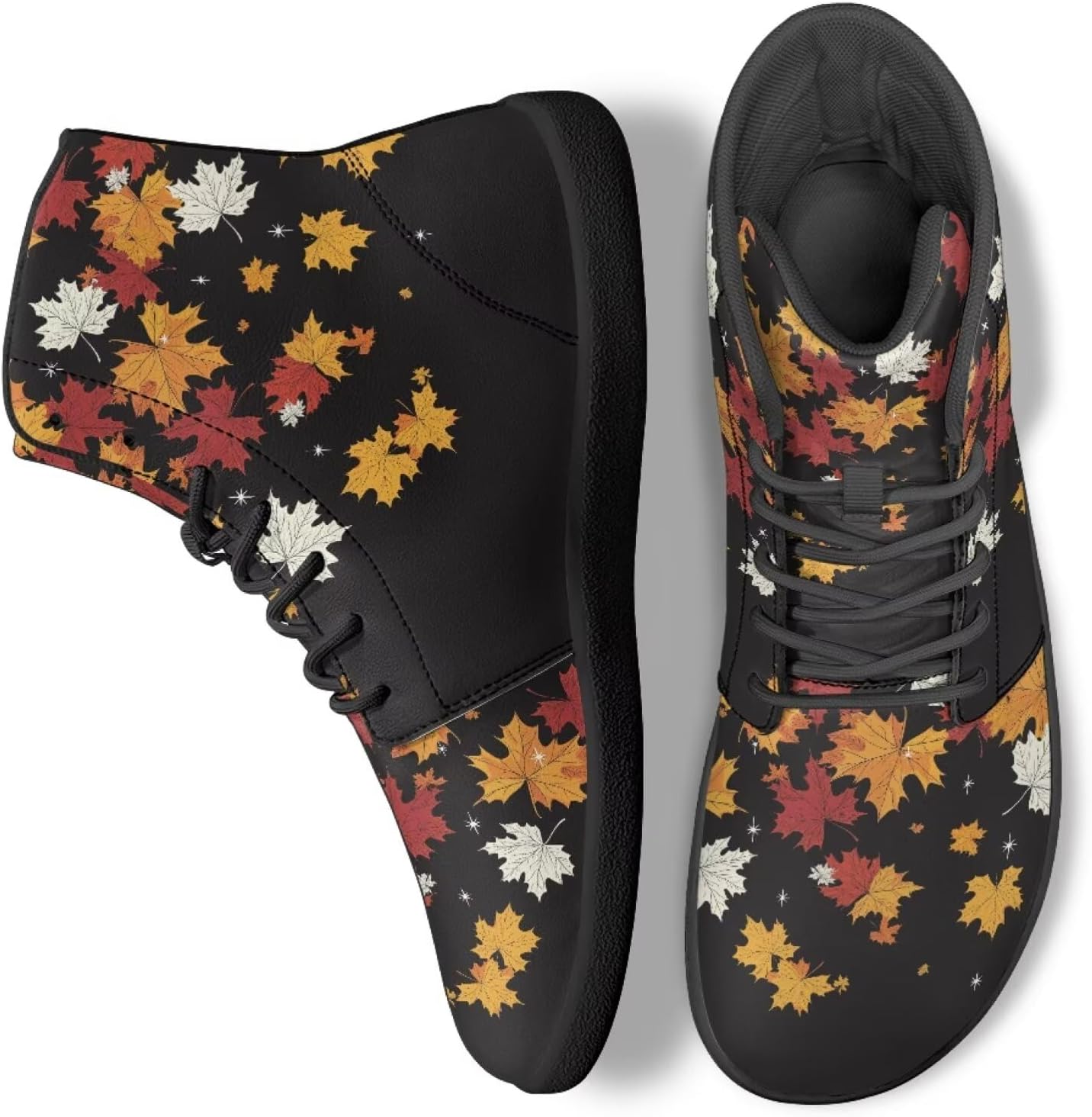 

Модные кроссовки на шнуровке с высокой посадкой для работы, для мужчин и женщин, офисная обувь Ecaestolph, черный