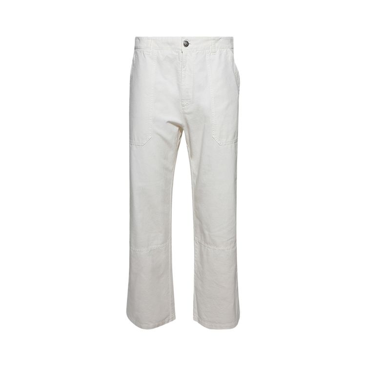 

Брюки Palm Angels Monogram Workwear Pants 'Off White', белый