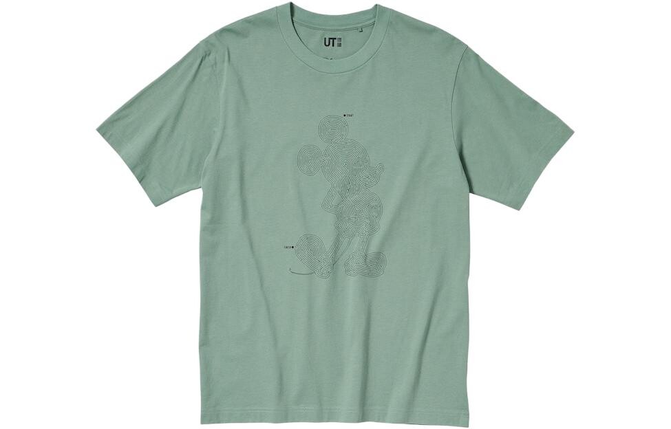 

Футболка X Disney Co-branded SS23, унисекс, зеленая Uniqlo, зеленый