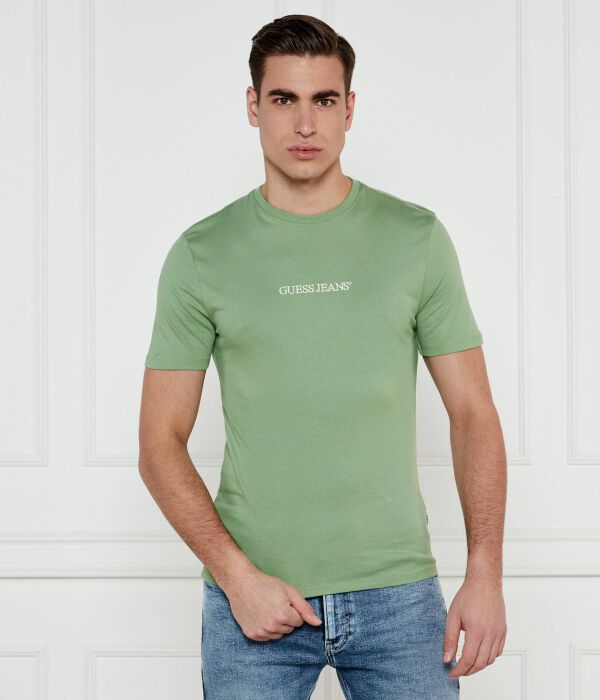

Футболка мужская Guess Jeans с вышитым логотипом, зеленый