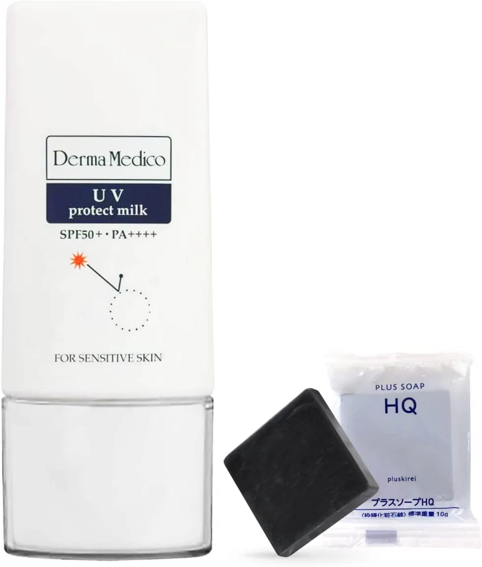 Солнцезащитное молочко Dharma Medico UV Protective Milk SPF 50+ PA++++ с мылом Hydroquinone, 0.4 oz (10 г) Dermamedico