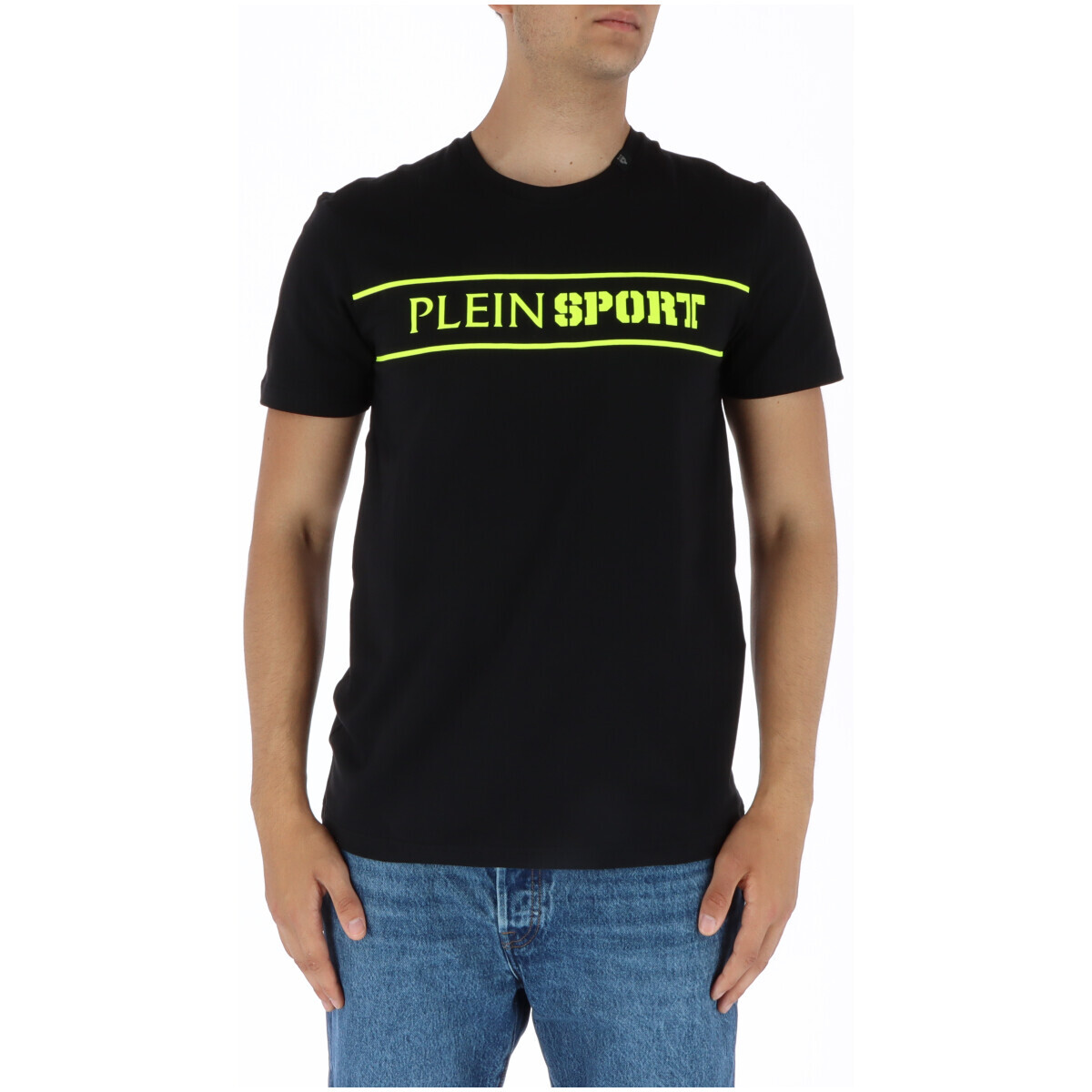 

Футболка мужская Plein Sport с фирменным принтом, черный