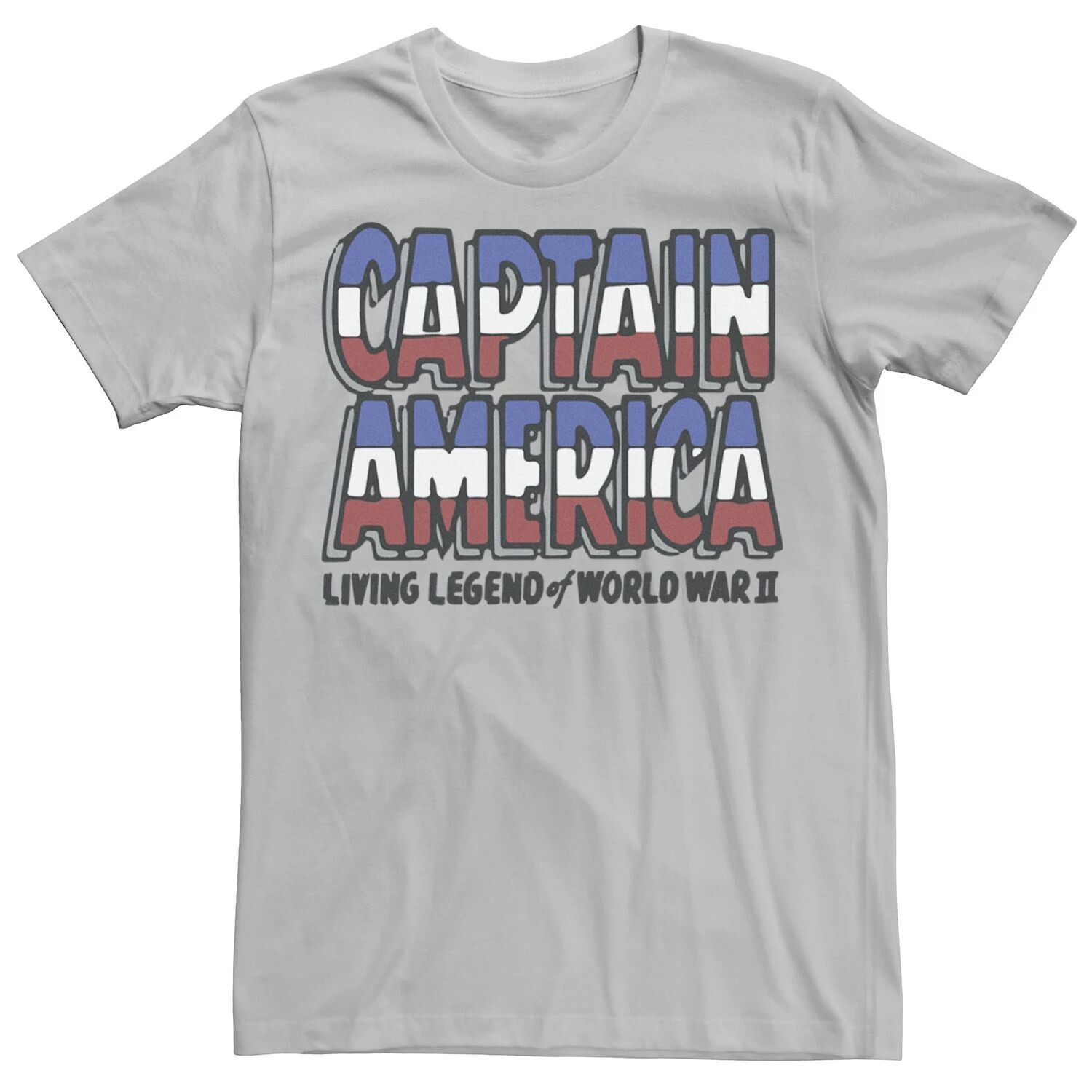 

Мужская футболка Marvel Captain America Living Legend Of II World War Licensed Character