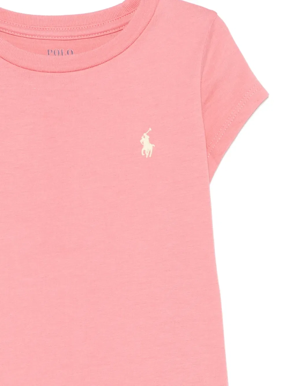 Футболка с вышитым логотипом Polo Ralph Lauren Kids, розовый — фото 3
