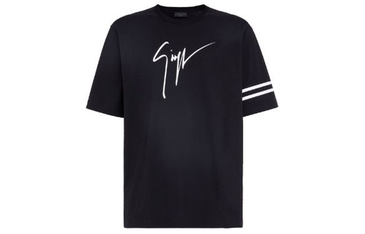 

Футболка Lr-38 с отделкой в полоску Giuseppe Zanotti, черный