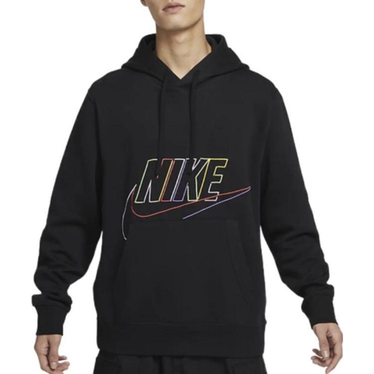 

Толстовка мужская черная + наручи Nike, черный