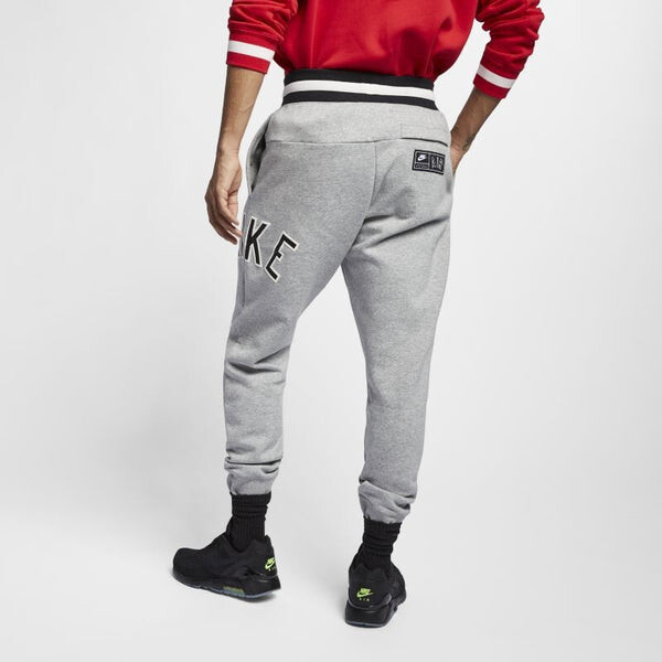 Брюки casual sports slim fit fleece long pants gray Nike, серый — фото 4