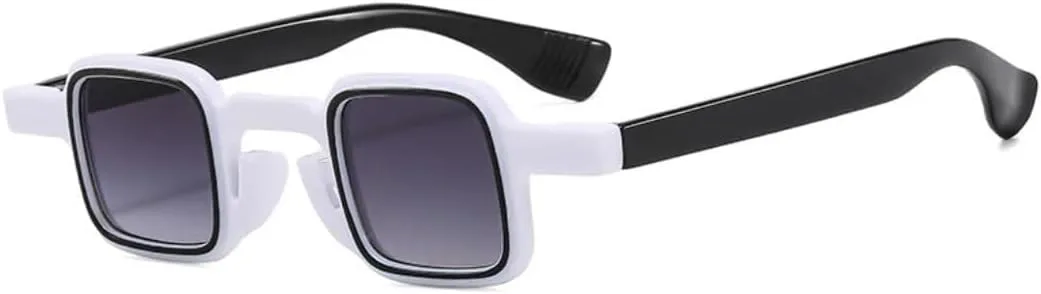 

Солнцезащитные очки с защитой UV400 | Маленький размер, двухцветные | для женщин и мужчин, для занятий спортом на открытом воздухе и вождения LXLHWN, White Black Gray