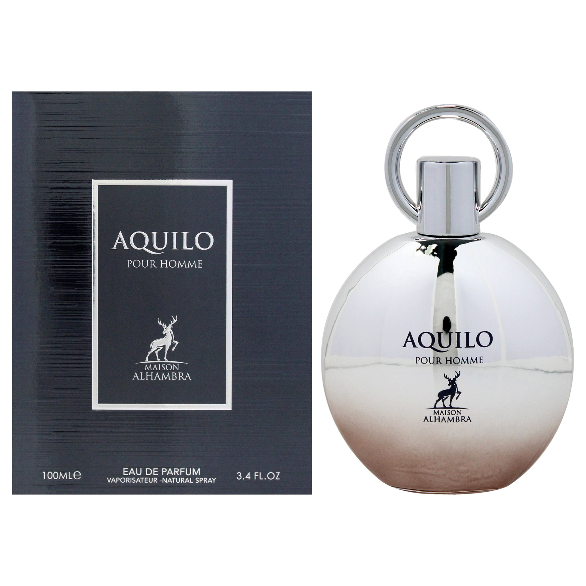 

Aquilio от Maison Alhambra для мужчин - спрей EDP, 3,4 унции, прозрачный