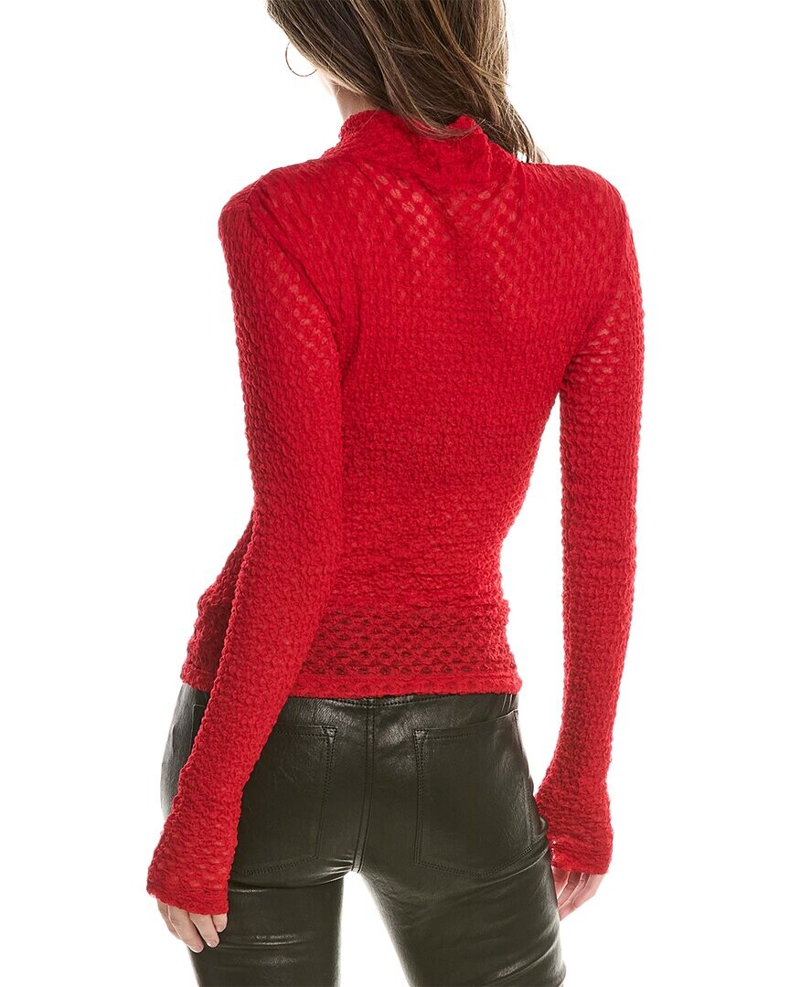 

Джинсовый сетчатый кружевной топ FRAME FRAME Denim, красный