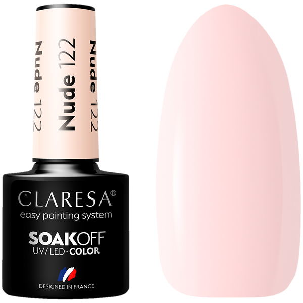 

Гибридный лак для ногтей 122, 5 г Claresa Nude, цвет 122