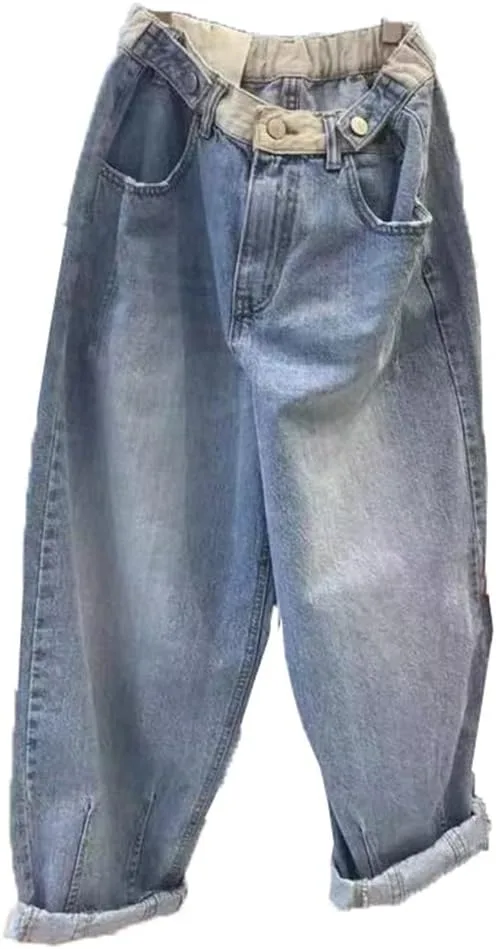 

Женские джинсы gothic с высокой талией, прямые укороченные UICIOP