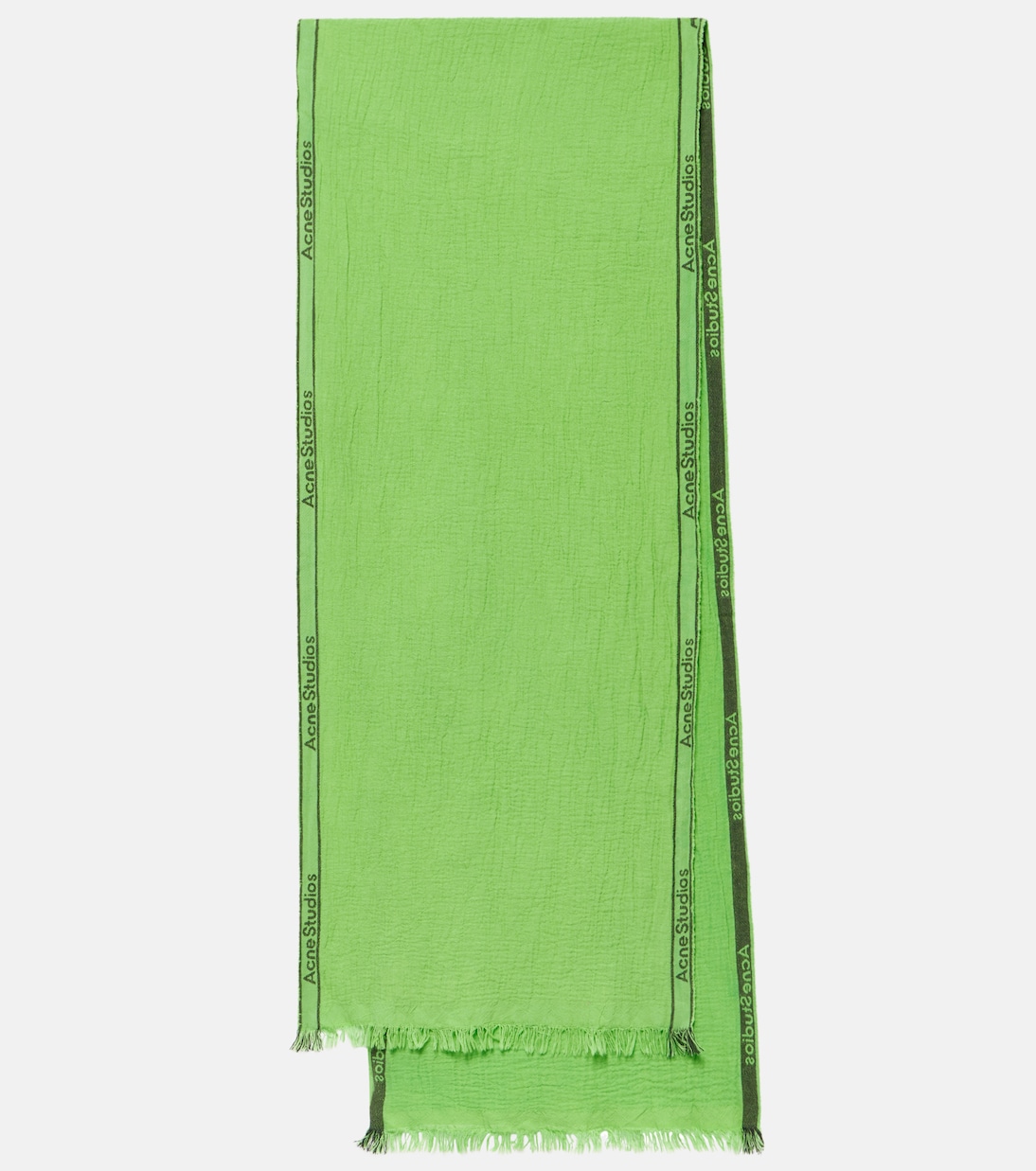 

Шарф из хлопка и льна Acne Studios, зеленый