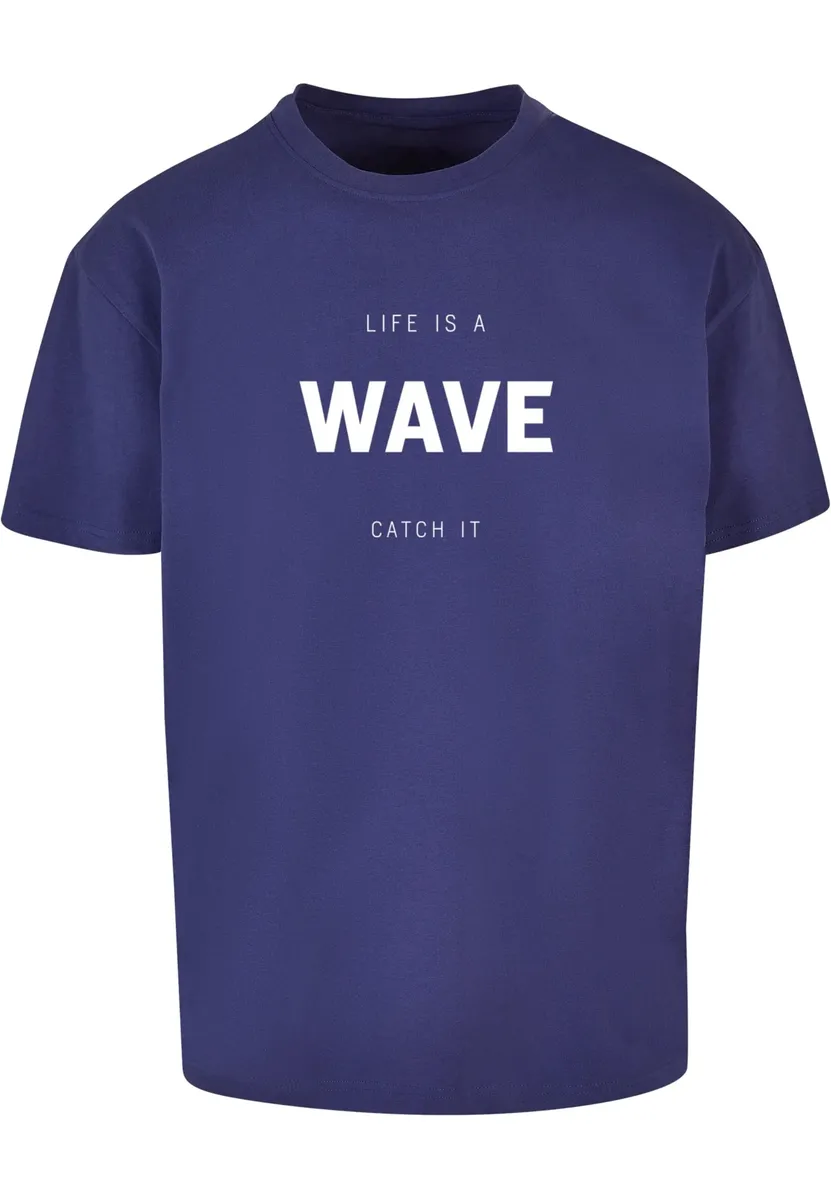 

Футболка Merchcode "Мужская летняя футболка Merchcode - Life is a wave Heavy Oversize ", синий