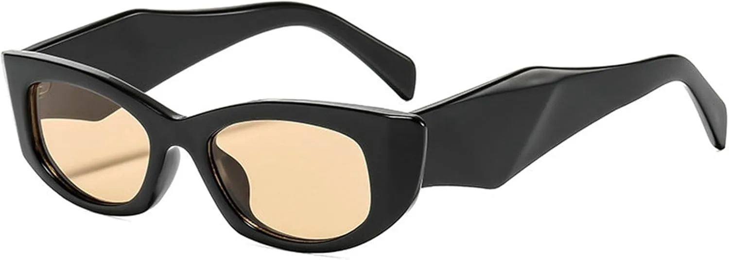 

Солнцезащитные очки Willochra Retro Narrow Cat Eye для женщин, винтажные маленькие квадратные солнцезащитные очки в стиле 90-х, плотные линзы, защита UV400, C5