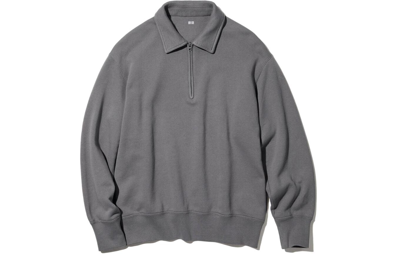 

Uniqlo Мужская толстовка, цвет lead gray