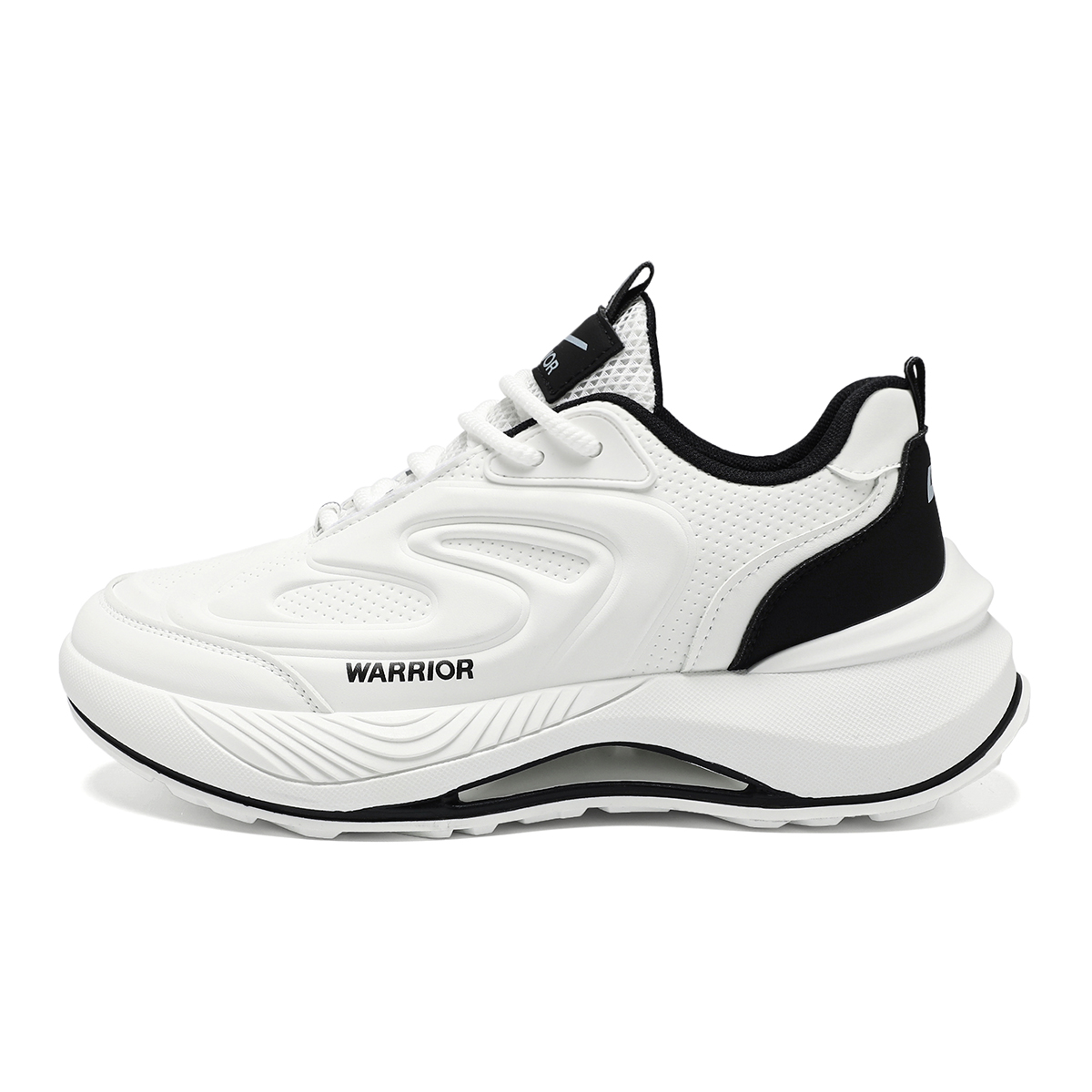 

WARRIOR Дышащие баланс низкие повседневные беговые кроссовки мужские белый черный, цвет White Black