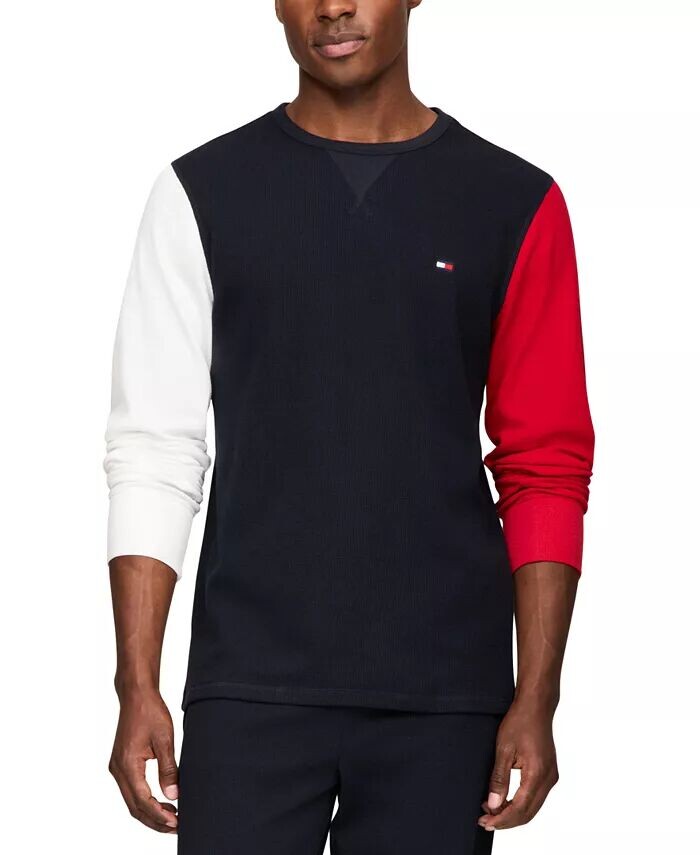 

Мужская термостойкая пижамная рубашка с логотипом и длинными рукавами Tommy Hilfiger, мультиколор