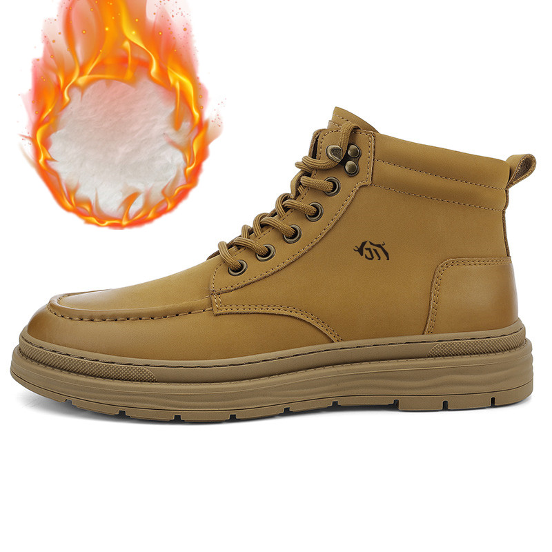 Bull Thunder Короткие ботинки Martin мужские земляно-желтые утепленные, цвет Earth Yellow Insulated Shoes — фото 2